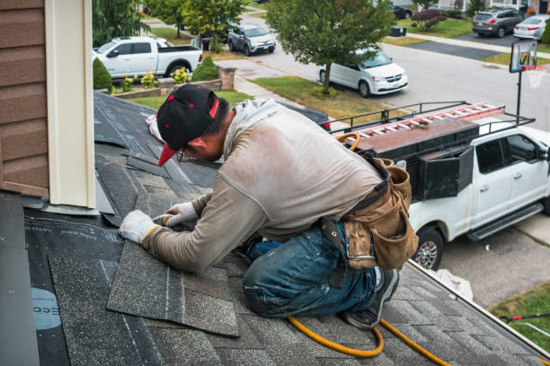 Professional Flat Roof Repair technician working in Hunt, NY